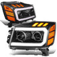 2004-2015 Nissan Titan/Armada 3D LED DRL Projector Headlights Black