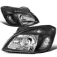 2006-2008 Kia Rio Black Housing Clear Corner Headlights