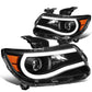 15-20 Chevrolet Colorado LED U-Tube DRL Projector Headlights Black