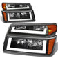 04-12 Chevrolet Colorado LED DRL Headlights - Black Housing