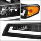 04-12 Chevrolet Colorado LED DRL Headlights - Black Housing