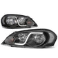 06-16 Chevrolet Impala/Monte Carlo LED DRL Headlights - Black/Clear