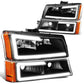 03-07 Chevrolet Silverado / 03-06 Avalanche LED DRL Headlights Black