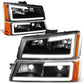 03-07 Chevrolet Silverado / 03-06 Avalanche LED DRL Headlights Black