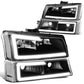 03-07 Chevrolet Silverado / 03-06 Avalanche LED DRL Headlights 4PC Black