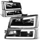 03-07 Chevrolet Silverado / 03-06 Avalanche LED DRL Headlights 4PC Black