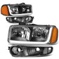 01-07 GMC Sierra/Yukon LED DRL Headlights 4PC Black Housing