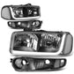 01-07 GMC Sierra/Yukon LED DRL Headlights 4PC Black Housing