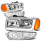 01-07 GMC Sierra/Yukon LED DRL Headlights 4PC Chrome Housing