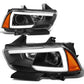 11-14 Dodge Charger LED DRL Projector Headlights - Black Housing