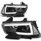 2011-2014 Dodge Charger LED DRL Projector Headlights - Black Housing