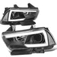 2011-2014 Dodge Charger LED DRL Projector Headlights - Black Housing