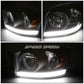 06-09 Dodge Ram LED DRL Black Housing Headlights H13 Bulb