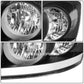 06-09 Dodge Ram LED DRL Black Housing Headlights - H13 Bulbs