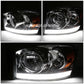 06-09 Dodge Ram LED DRL Chrome Headlights - Amber Corner H13