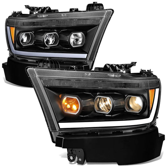 2019-2024 RAM 1500 OE Style Headlights - Black Housing