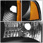 94-02 Dodge Ram LED DRL Headlights - Black Housing Amber Corner