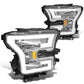 2015-2017 Ford F-150 LED DRL Headlights Chrome Housing