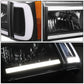 87-91 Ford Bronco F-150 F-250 F-350 LED DRL Headlights Black Housing