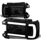 87-91 Ford Bronco F-150 F-250 F-350 LED DRL Headlights Black Smoke