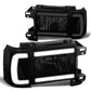 87-91 Ford Bronco F-150 F-250 F-350 LED DRL Headlights Black Smoke