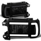 87-91 Ford Bronco F-150 F-250 F-350 LED DRL Headlights Black Smoke