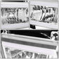 87-91 Ford Bronco F-150 F-250 F-350 LED DRL Chrome Headlights