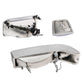 92-96 Ford F-150 F-250 F-350 Bronco Dual LED DRL Headlights Chrome