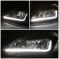 2003-2007 Honda Accord LED DRL Headlights - Black Housing Clear Corner