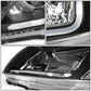 2003-2007 Honda Accord LED DRL Headlights - Black Housing Clear Corner