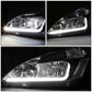 03-07 Honda Accord LED DRL Headlights Chrome Housing Clear Corner