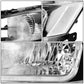 03-07 Honda Accord LED DRL Headlights Chrome Housing Clear Corner