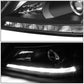 2013-2015 Honda Accord LED DRL Projector Headlights Black Housing