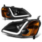 01-03 Honda Civic LED DRL Projector Headlights Black Housing