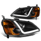 01-03 Honda Civic LED DRL Projector Headlights Black Housing