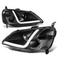 01-03 Honda Civic LED DRL Projector Headlights Black Housing