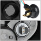 01-03 Honda Civic LED DRL Projector Headlights Black Housing