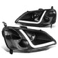 01-03 Honda Civic LED DRL Projector Headlights Black Housing