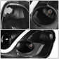 01-03 Honda Civic LED DRL Projector Headlights Black Housing