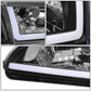 92-95 Honda Civic LED DRL Headlights Black Housing Clear Corner