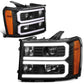 07-13 GMC Sierra 1500 / 07-14 Sierra 2500 3500 Dual U-Bar LED DRL Headlights