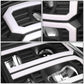 2007-2014 GMC Sierra Dual U-Bar LED DRL Headlights Black Housing