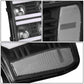 2007-2014 GMC Sierra Dual U-Bar LED DRL Headlights Black Housing