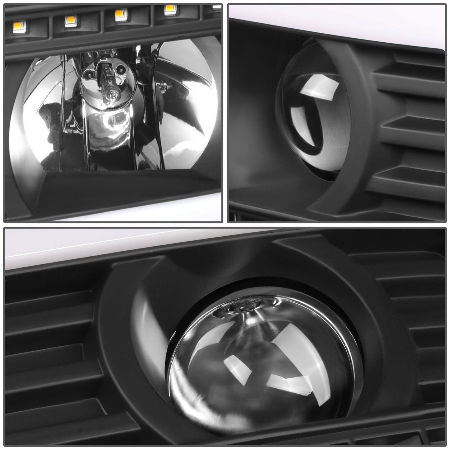 2007-2014 GMC Sierra C-Bar LED DRL Sequential Headlights Black