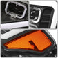 09-14 Ford F-150 Projector LED DRL Halo Headlights Black Housing