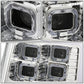 2009-2014 Ford F-150 Quad LED DRL Halo Ring Projector Headlights Chrome