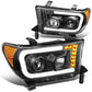 2008-2017 Toyota Sequoia/Tundra LED DRL Projector Headlights Black