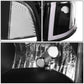 94-02 Dodge Ram LED DRL Headlights Black Housing Clear Corner