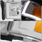 94-02 Dodge Ram LED DRL Headlights Chrome Housing Amber Corner