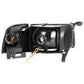 4PC LED Bar Headlights - Clear Lens Amber Reflector Black Housing